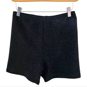 90s Limite Glittery Black Hot Pants Stretch Shorts
